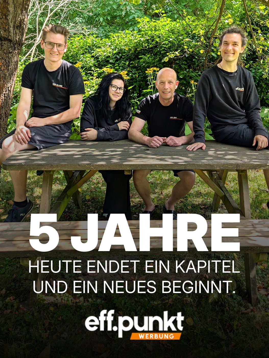 Team eff.punkt Werbung mit Oliver Moll – Abschied nach 5 Jahren, Schritt in die Vollzeitselbständigkeit Make a Frame